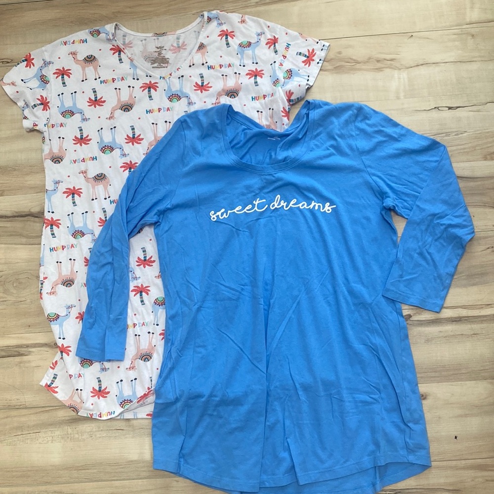 Gap/Secret Tresures Womens XL PJ Bundle. Long Shirts. One piece pajamas. Sweet